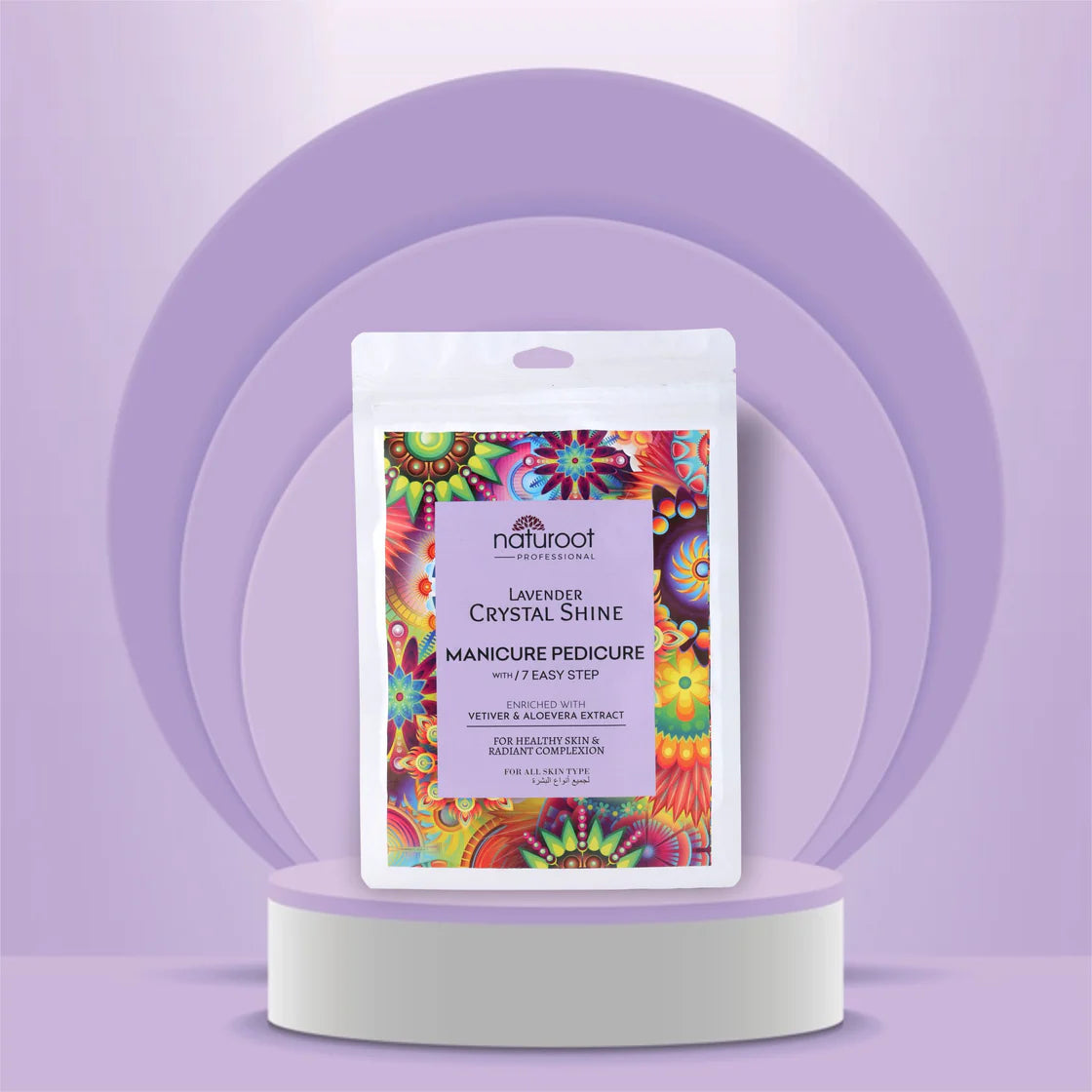 Lavender Crystal Shine Manicure Pedicure with Dazzling Diamond Foot Salt