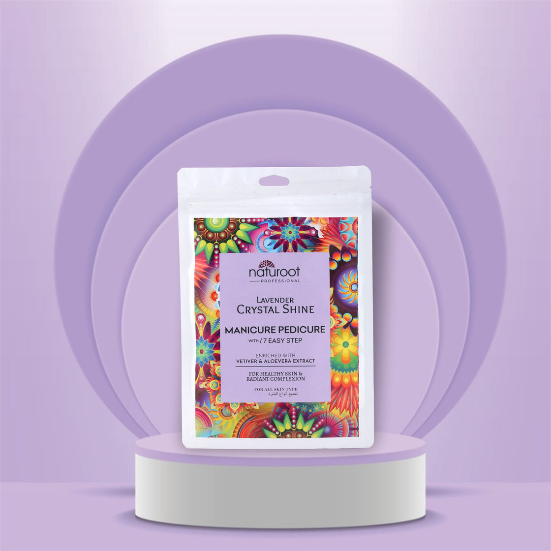 Lavender Crystal Shine Manicure Pedicure with Brightening & Lightening Facial Kit