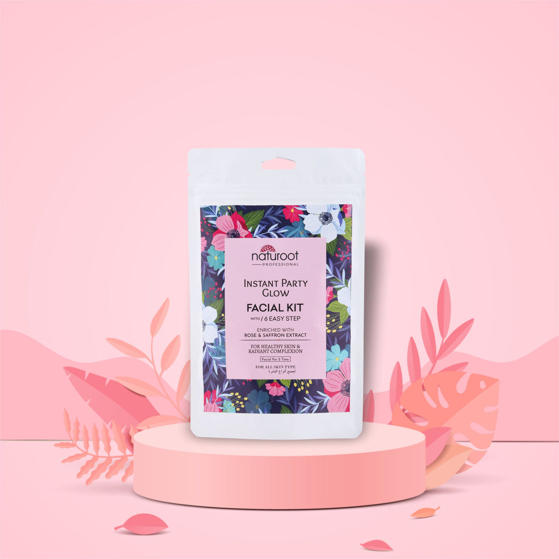 Lavender Crystal Shine Manicure Pedicure with Instant Party Glow Facial Kit
