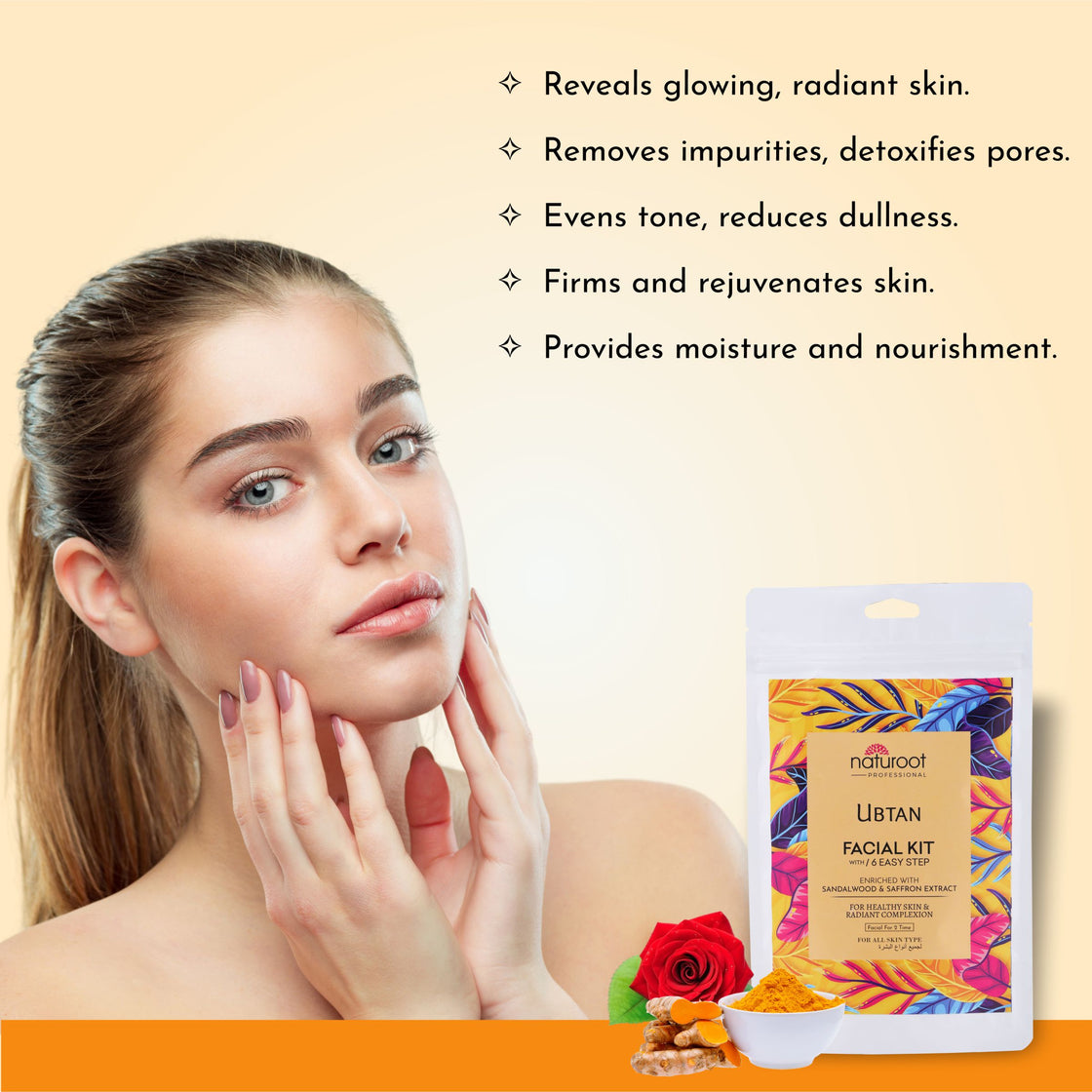 Lavender Crystal Shine Manicure Pedicure with Ubtan Facial Kit