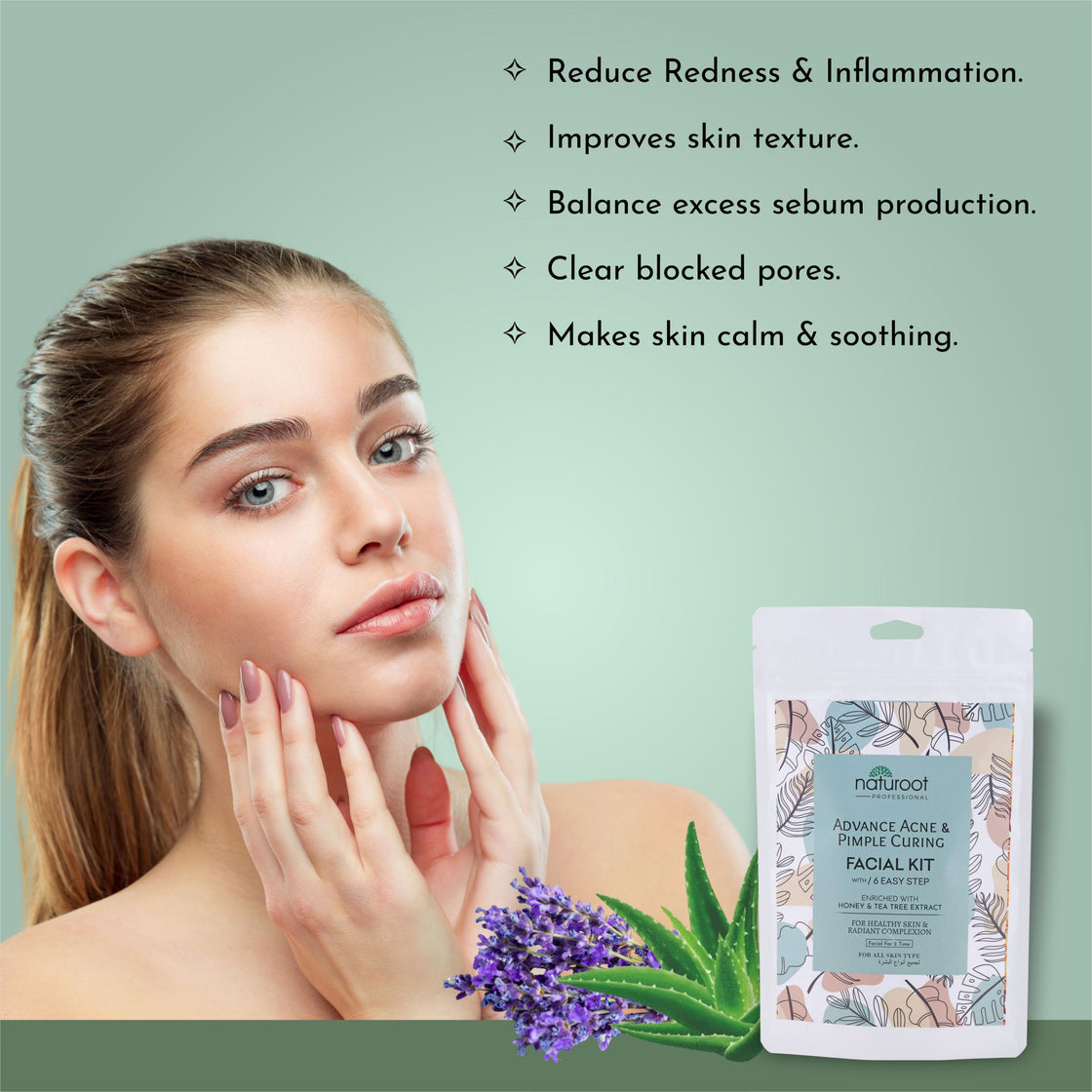 Tangy Orange Crystal Shine Manicure Pedicure with Advance Acne & Pimple Curing Facial Kit