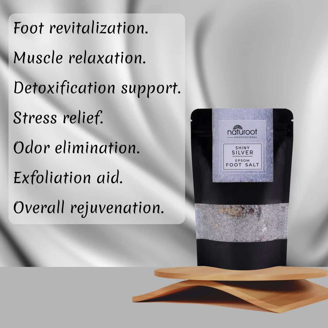 Tangy Orange Crystal Shine Manicure Pedicure with Shiny Silver Foot Salt