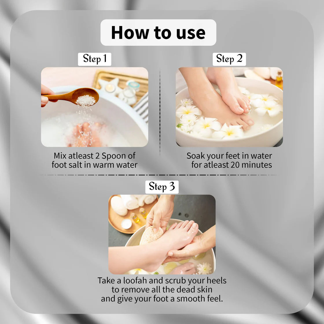 Tangy Orange Crystal Shine Manicure Pedicure with Shiny Silver Foot Salt