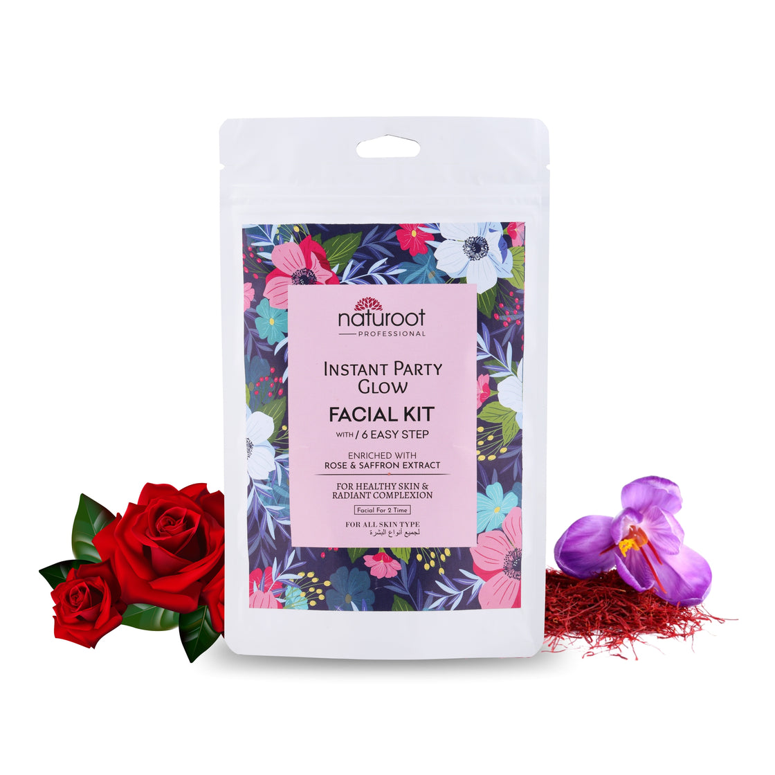 Lavender Crystal Shine Manicure Pedicure with Instant Party Glow Facial Kit