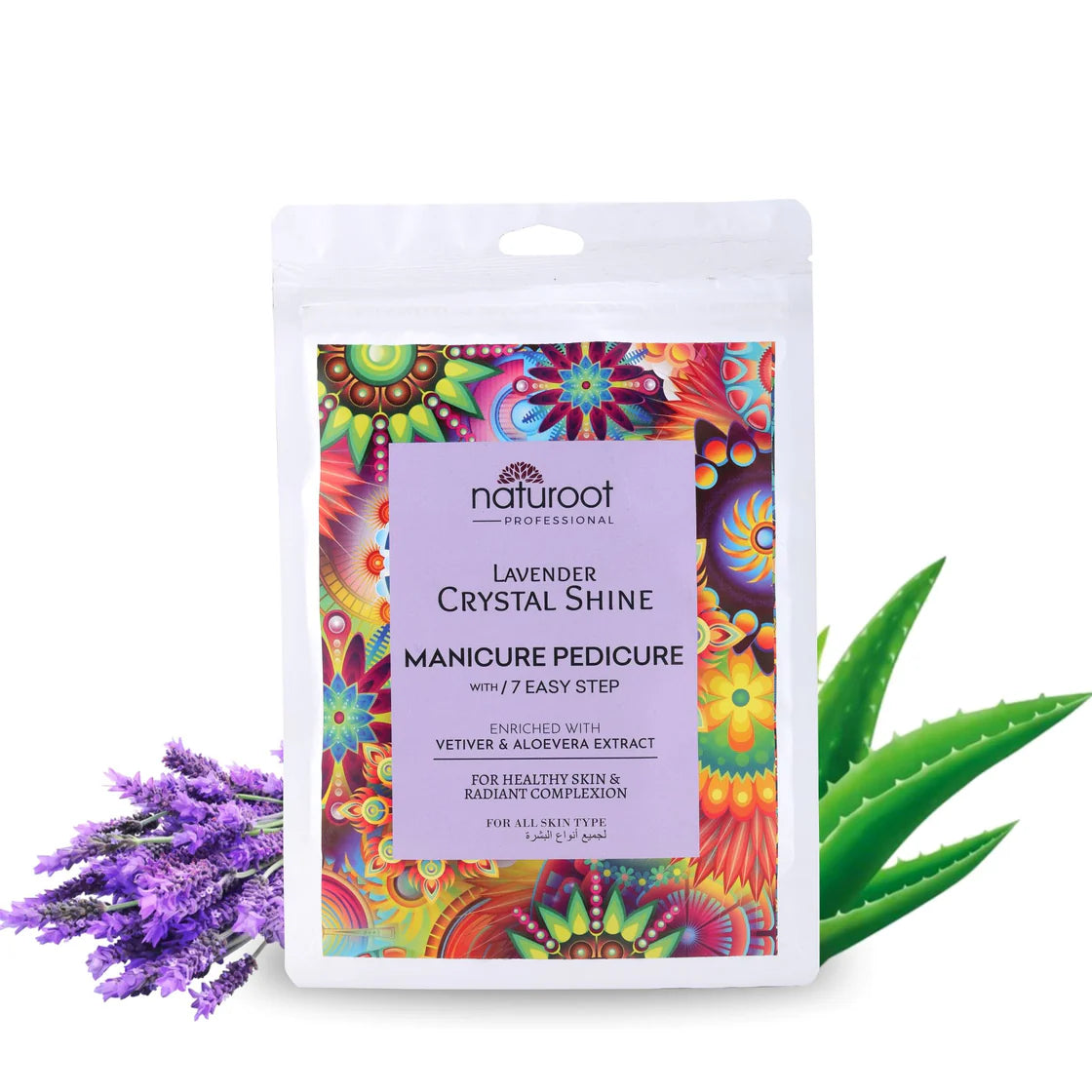Lavender Crystal Shine Manicure Pedicure with Dazzling Diamond Foot Salt