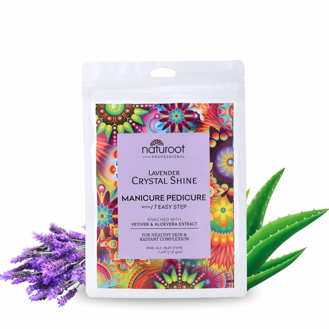 Lavender Crystal Shine Manicure Pedicure with Brightening & Lightening Facial Kit