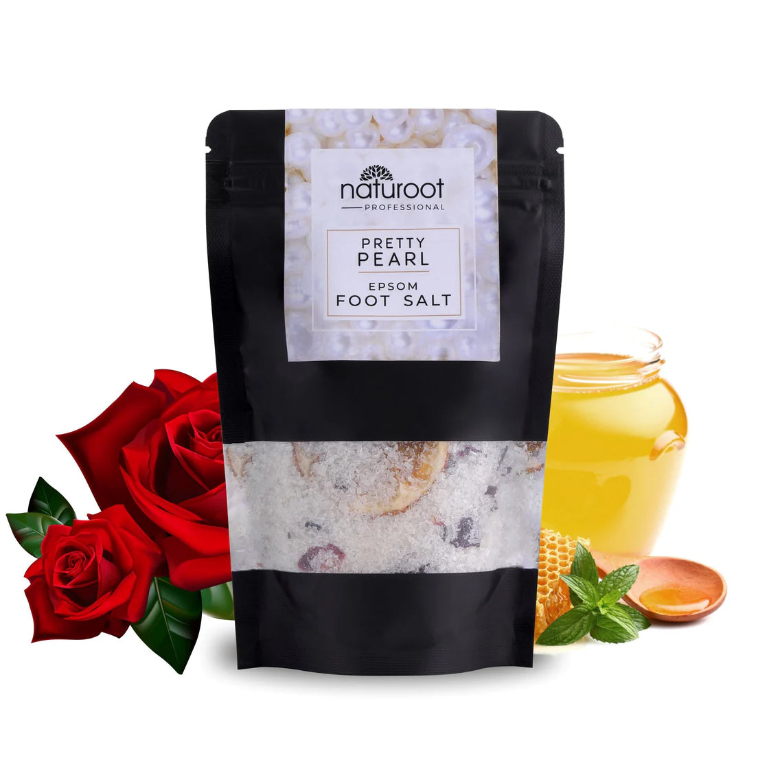 Tangy Orange Crystal Shine Manicure Pedicure with Pretty Pearl Foot Salt