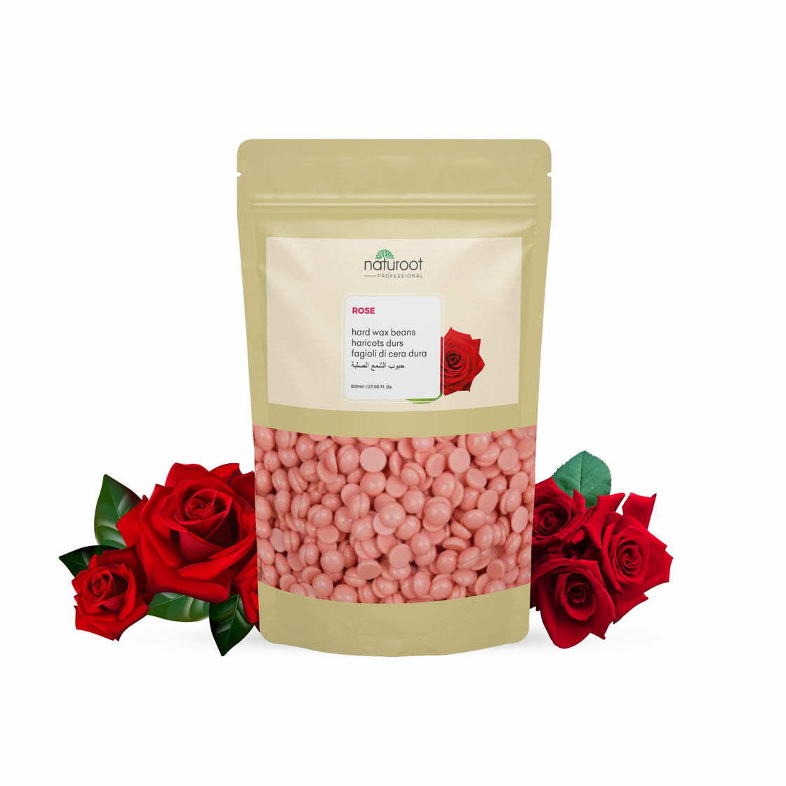 Rose Hard Wax Bean with Pre Wax Gel and Post Wax Oil